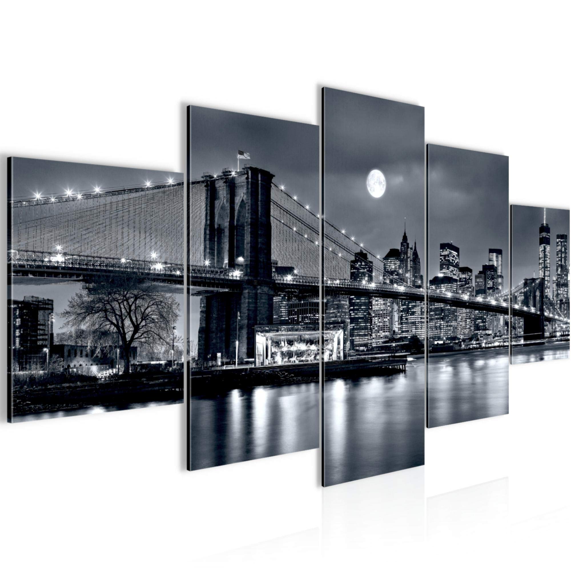 Tableau New York City pour salon moderne grand format noir et blanc Runa Art