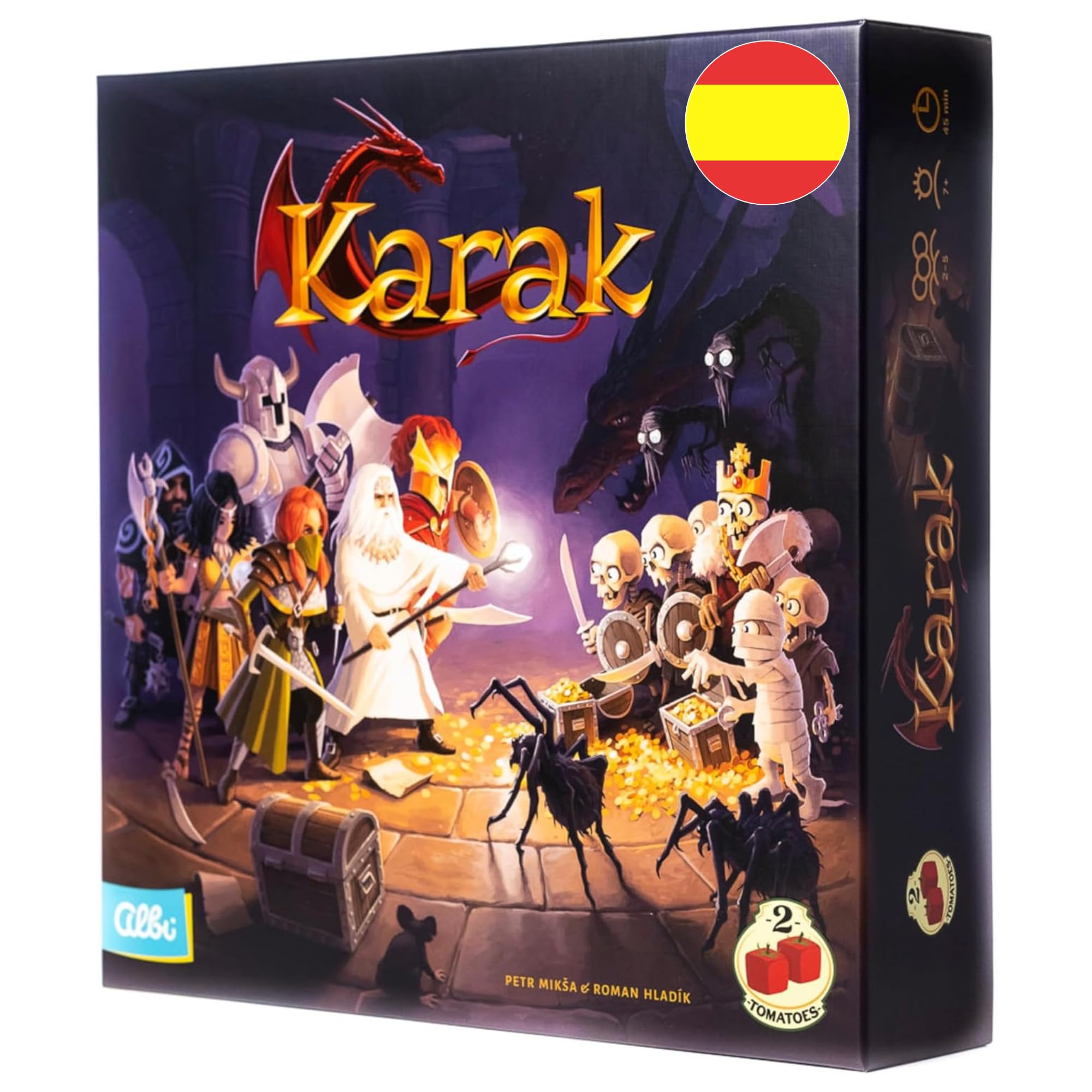 Karak Juego de Mesa Español con Dados | Explora los Misteriosos Rincones del Laberinto | Juego de Mesa Divertido Familiar para 2-​5 Jugadores | Exploración, Estrategia y Sorpresas