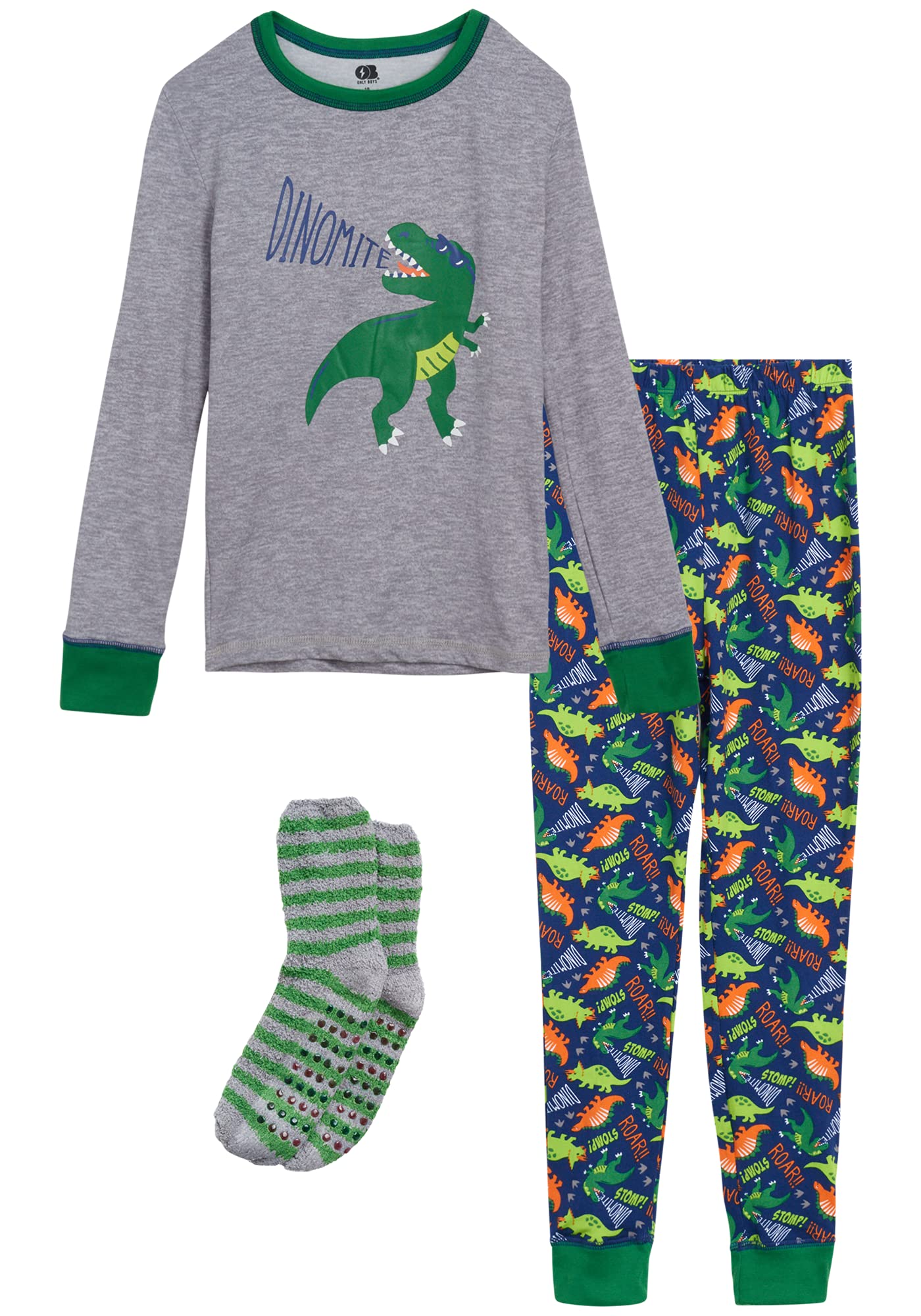 Pajama Set - 3 Piece Long Sleeve Shirt and Sleepwear Joggers (6-12)