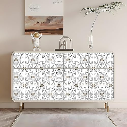 Miniatura 3 de Papel tapiz para despegar y pegar, diseño geométrico a rayas grises neutrales, extraíble, autoadhesivo, apto para inquilinos, baño, dormitorio,