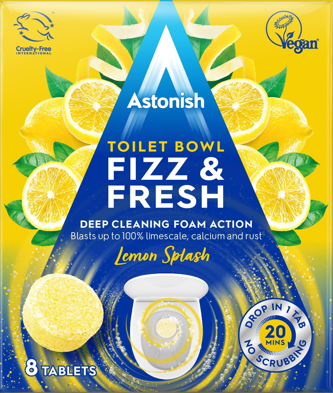 Amazon.com: Astonish Foaming Lemon Splash Fizz & Fresh Bathroom Toilet ...