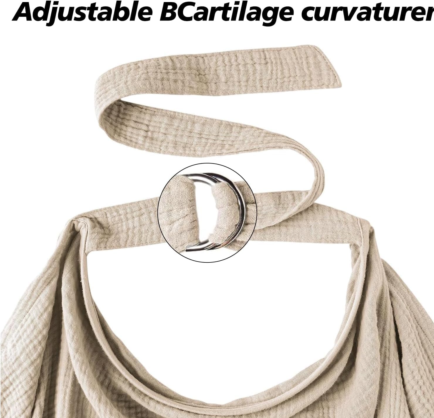 Khaki Cover for - Soft and Breathable Feeding Scarf, Feeding Cover Versatile Multi-Functional Nursing Shawl for Mothers, Chic and Lightweight Design with Full Coverage for Private Nursing Anywhere - Image 3 thumbnail