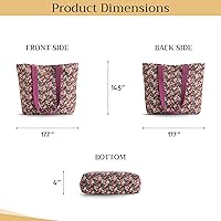 Vista 36 de Maison d' Hermine Bolsa de lona para mujer, bolsa de lona de algodón reutilizable para el hombro, bolsas de comestibles a granel con asa para 01