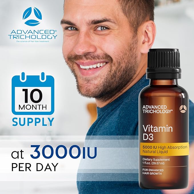 Advanced Trichology Vitamina D3 Líquida 5000 UI - 1 Onza Líquida - Sin Gluten miniatura 3
