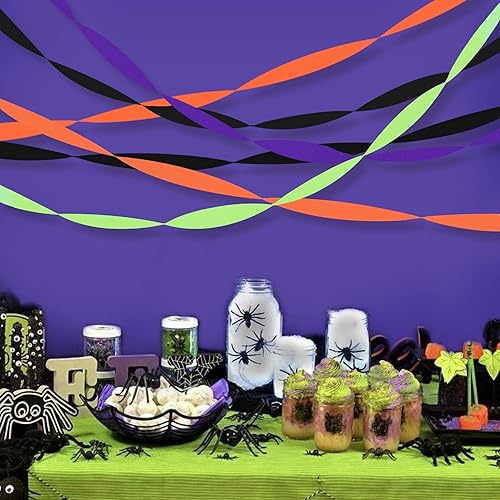 Vista 181 de 8 rollos de serpentinas de papel crepé doradas, decoración de fiesta de Año Nuevo, graduación, Navidad, arco iris, suministros de bricolaje