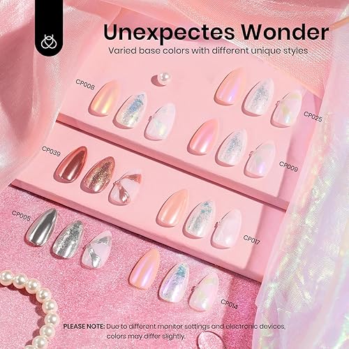 Miniatura 4 de Beetles - Kit de polvo de uñas cromado con efecto de espejo 3D degradado y calcomanías para uñas, con capa superior y capa superior mate de 0.25