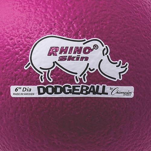 Miniatura 124 de Champion Sports Rhino Skin - Juegos de bolas de dodgeball de rebote bajo y individuales para juegos de juegos infantiles, PE, patio trasero y liga
