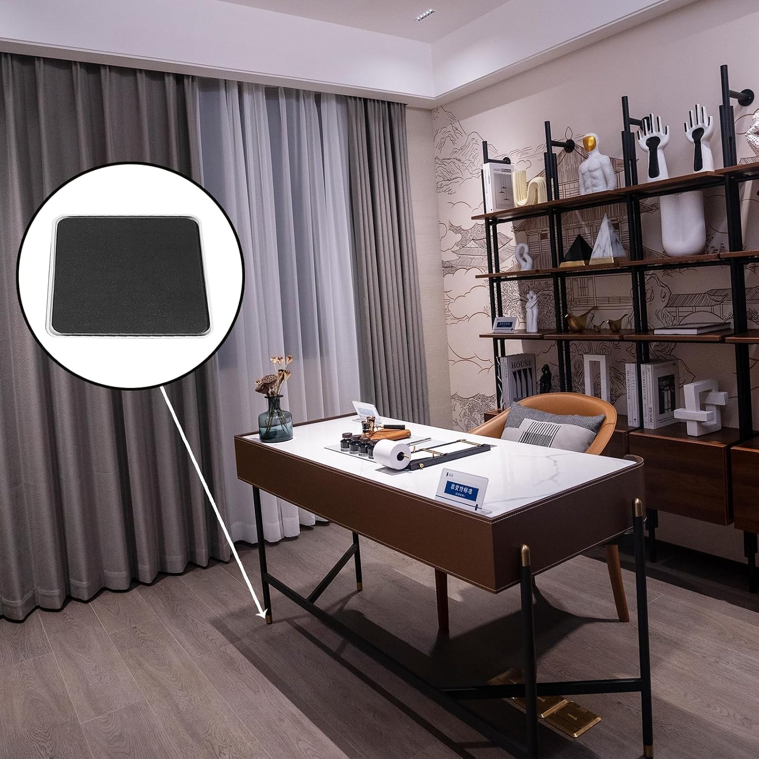 8pcs 5" Reusable Large Furniture Sliders for Carpet, Square Large Carpet Furniture Moving Pads, Heavy-Duty Furniture Movers Sliders Moving Furniture Sliders Easily Move