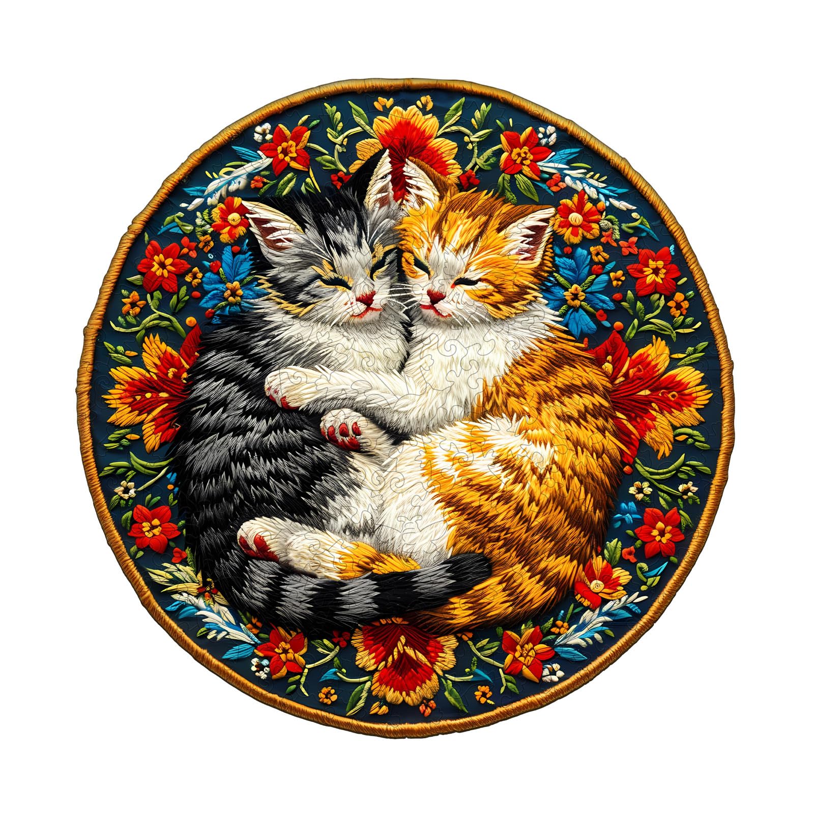 Jigfoxy Holzpuzzle für Erwachsene, Blühender Kaktus Holz Puzzle, einzigartiges Tierpuzzle aus Holz, Geschenk zu Weihnachten für Familie und Freunde, L-34 * 34cm-270Teile