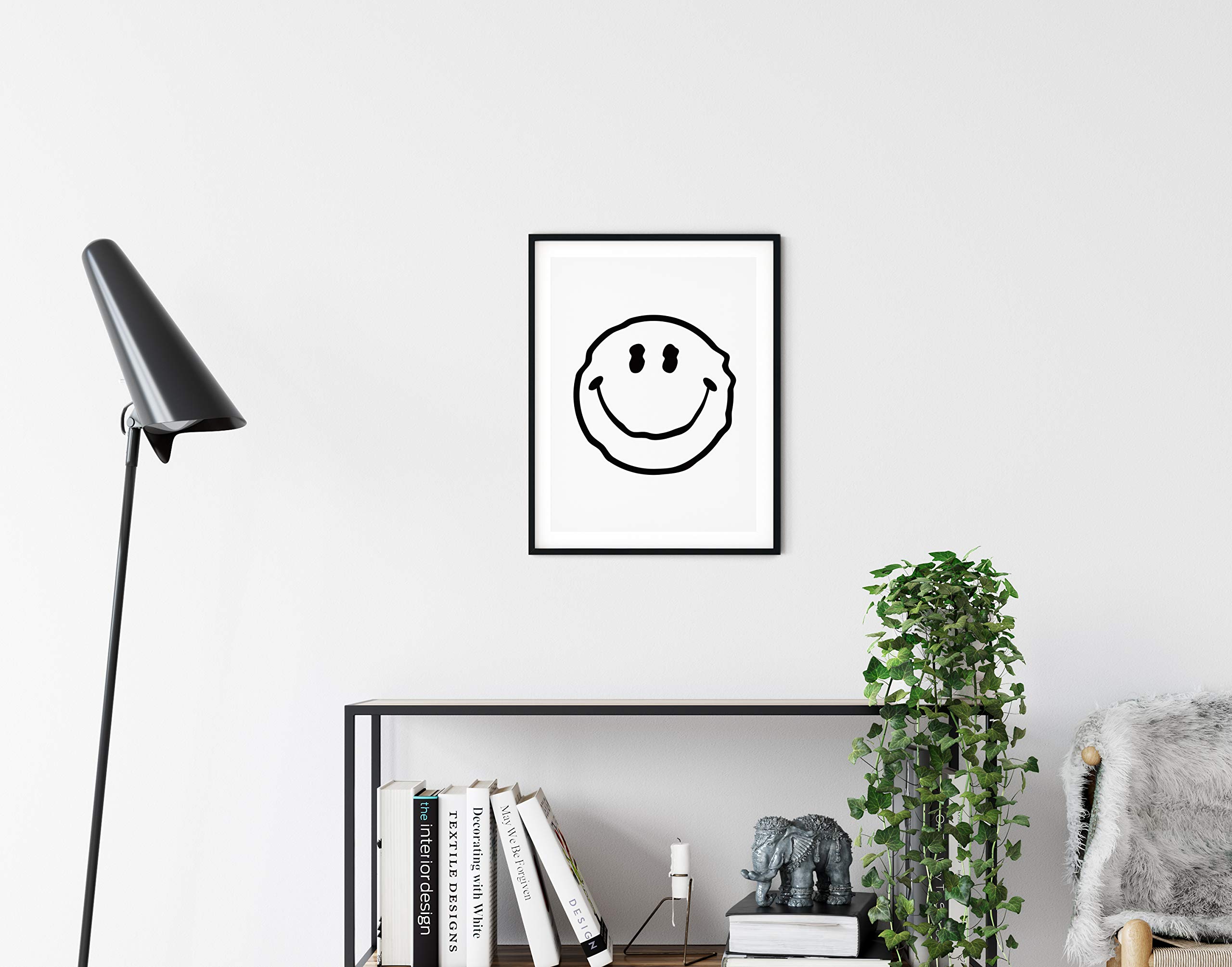 Smiley Face Posters White Wavy Smiley By Haus and Hues Cool Posters