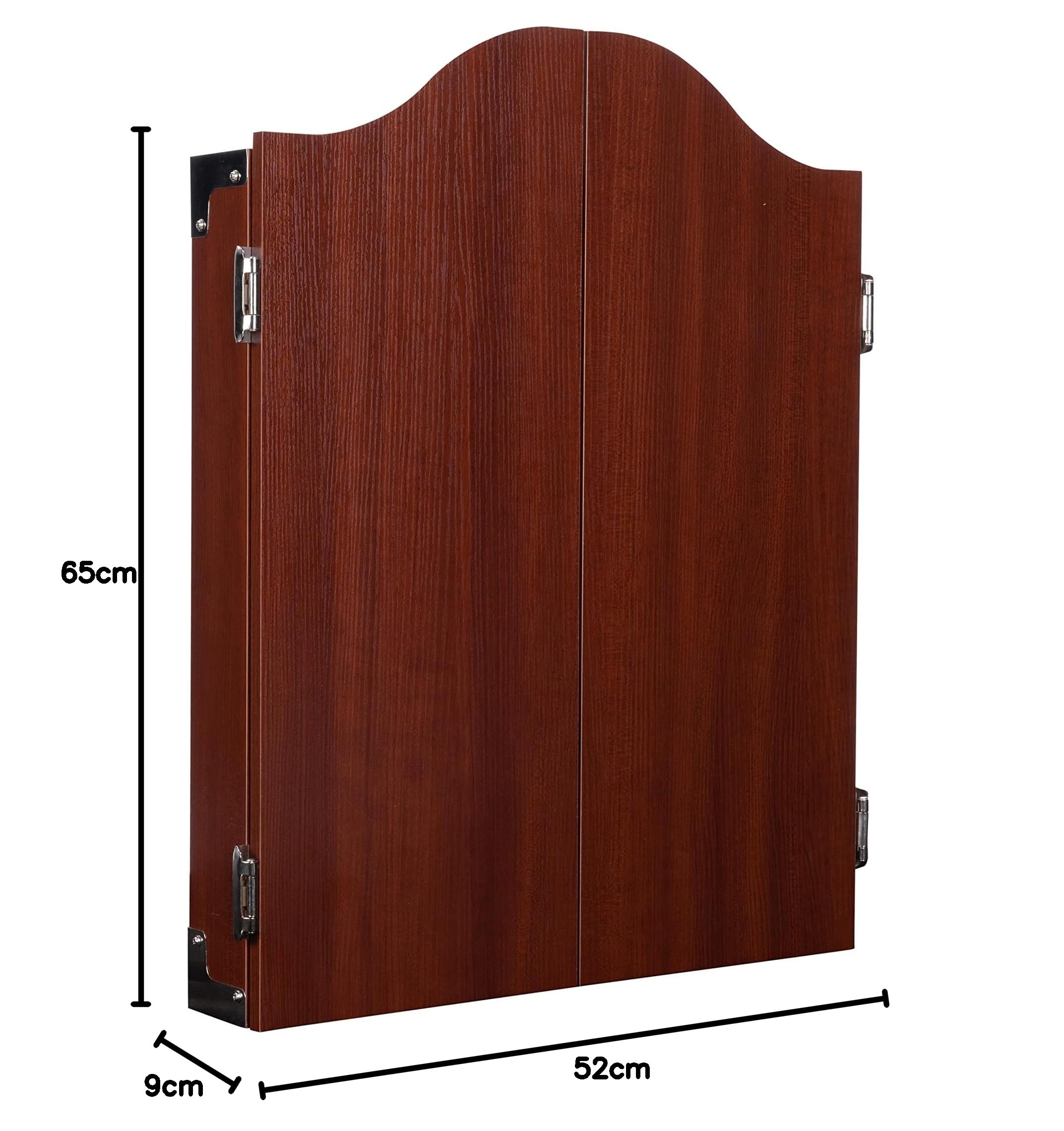 Engelhart Dartschrank de Madera, sisal Dartscheibe Inclusive 6 Darts 18gr y Accesorios