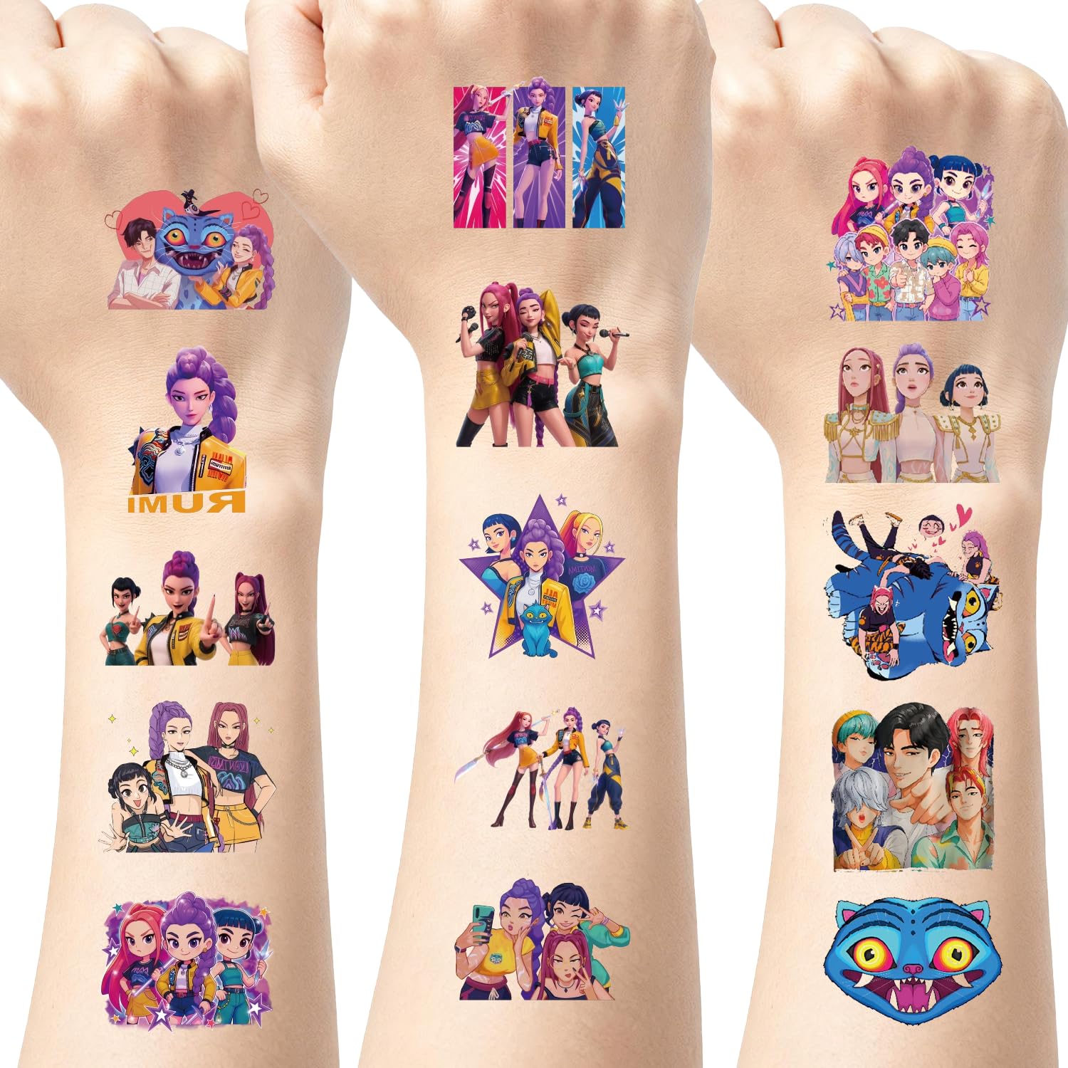 Generic 50Pcs Demon Movie Hunters Temporary Tattoos