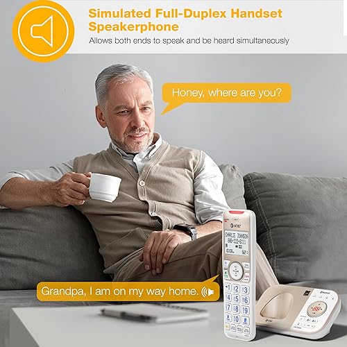 Miniatura 7 de AT&T Teléfonos inalámbricos para el hogar con contestador, 4 teléfonos DECT 6.0 Bluetooth expandibles, bloqueo inteligente de llamadas,