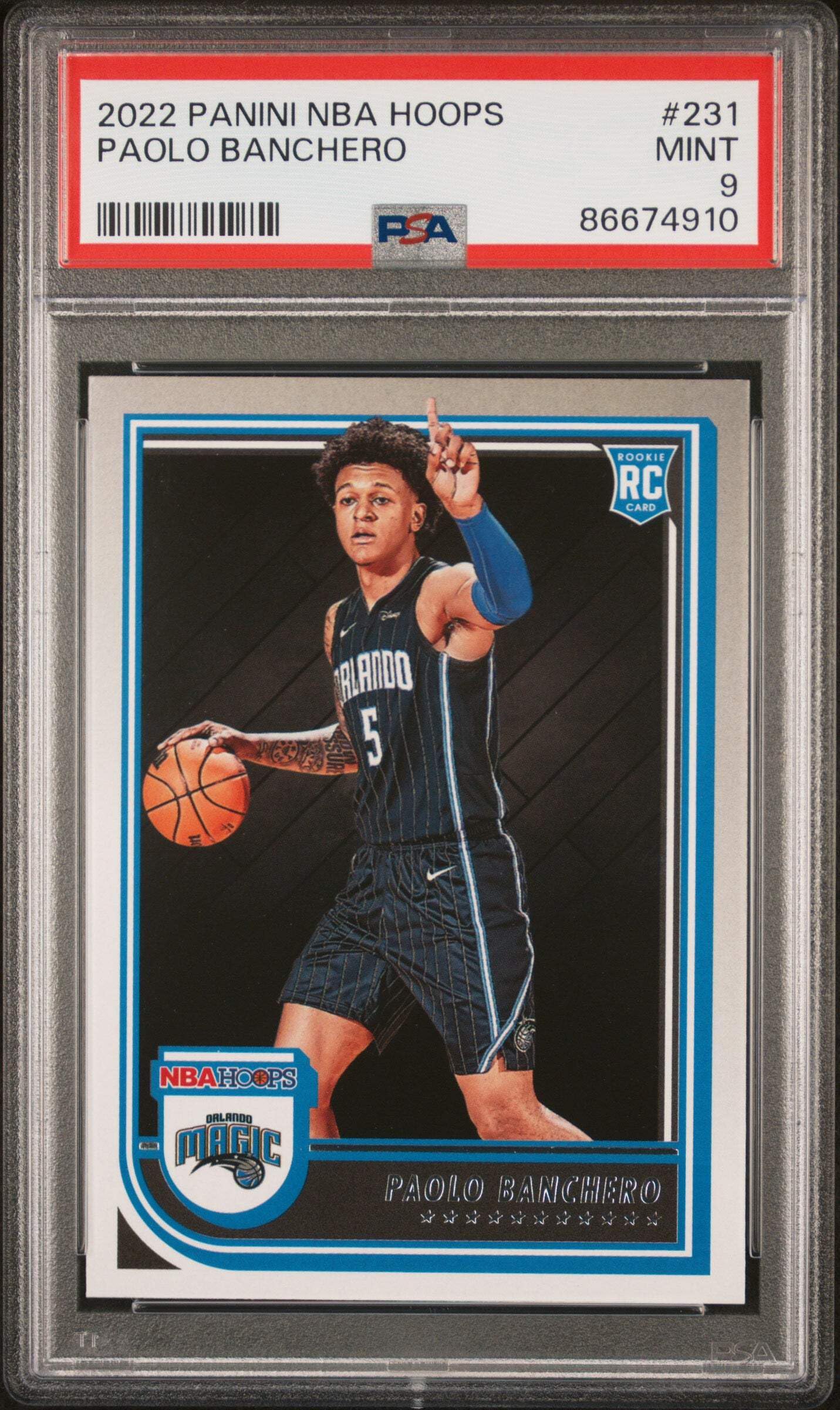 Amazon.com: Graded 2022 Panini NBA Hoops Paolo Banchero #231 