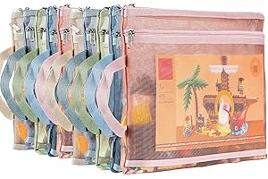 10 Pack Colored Mesh Storage Bags for Kids Lego