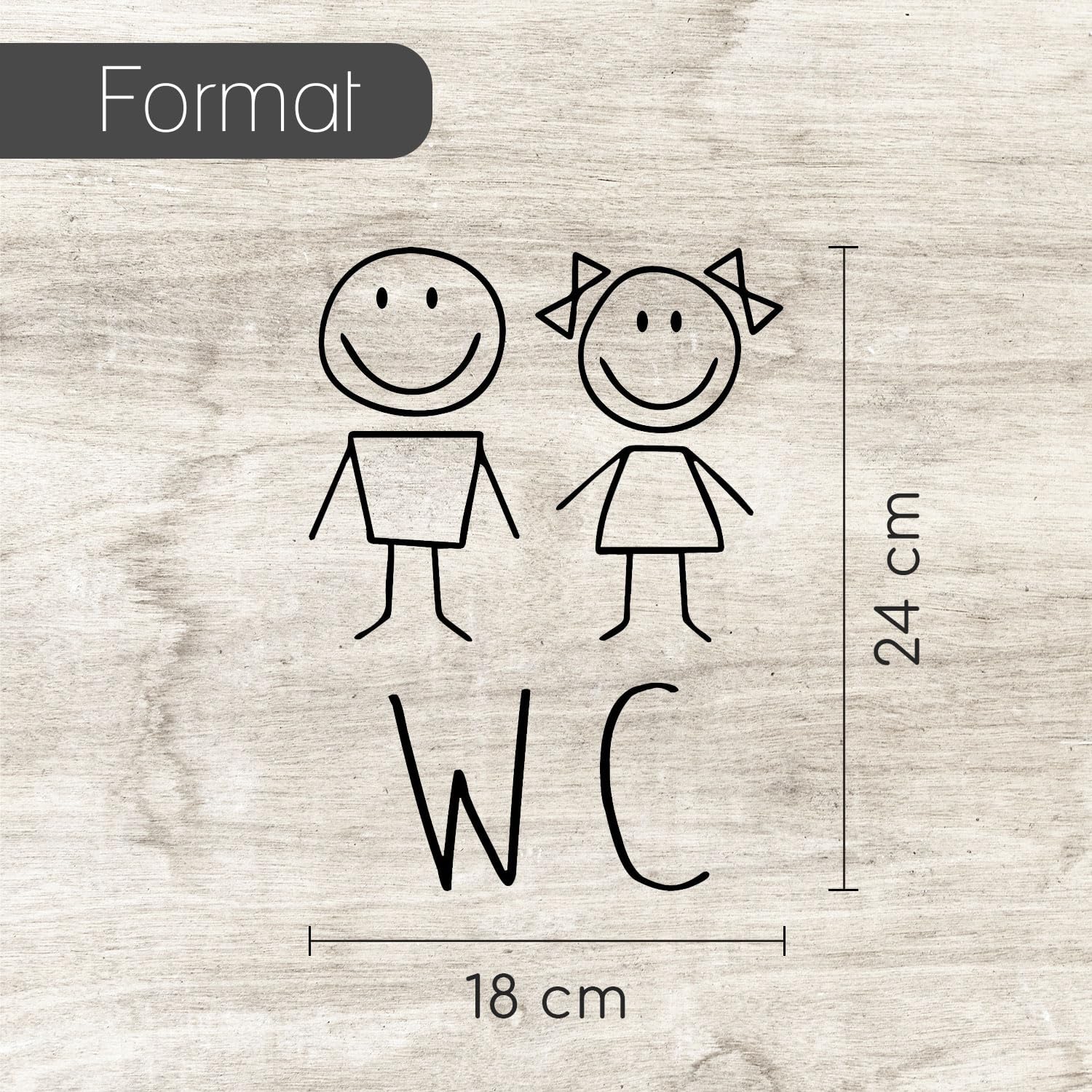 Adesivo Divertente Per WC - Avviso Toilette 18x24 Cm - Resistente Ad Acqua E UV - Foto 7