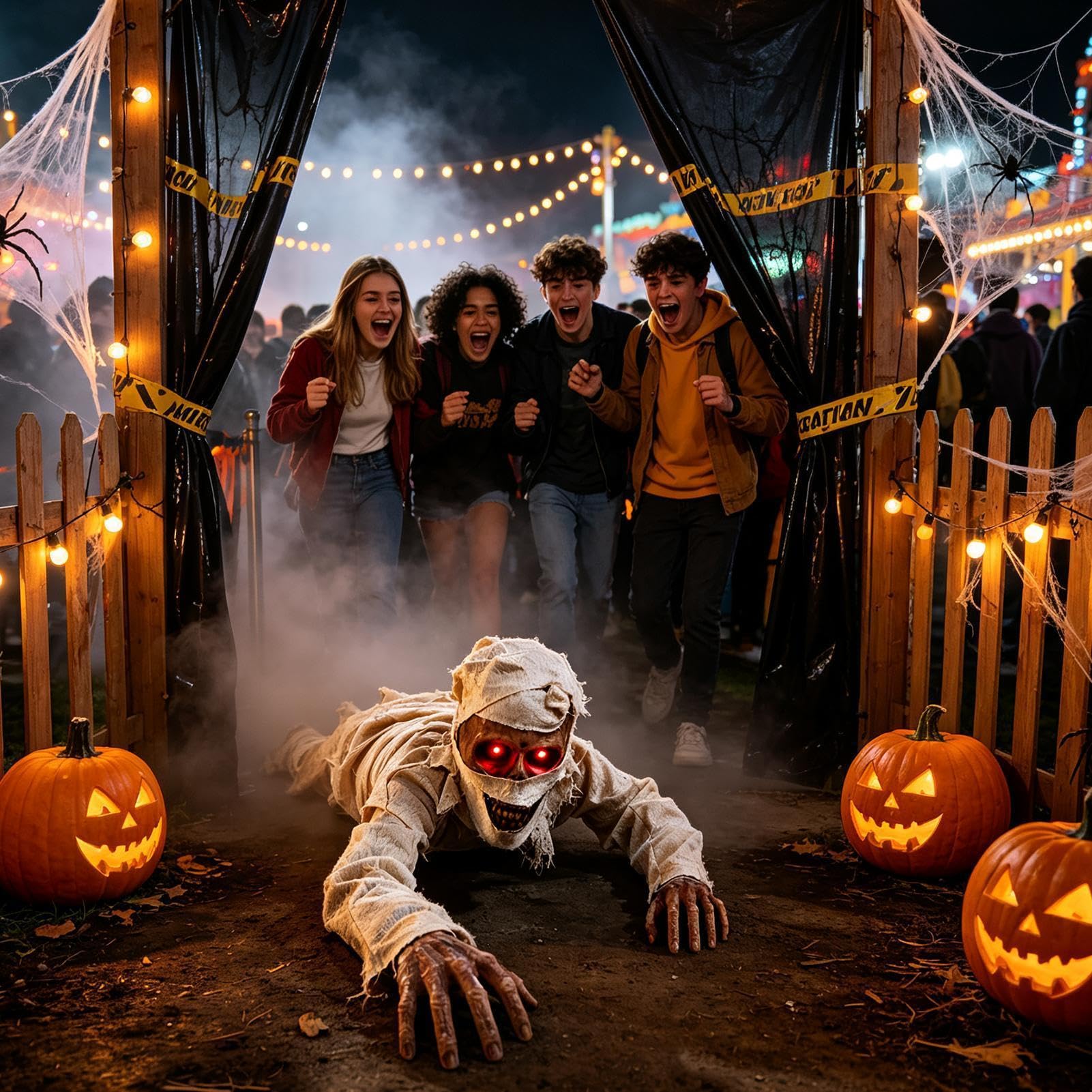 Decoración De Halloween Reptante Juguete De Broma Fantasma Activado Por Voz | Decoraciones Eléctricas De Jardín Para Halloween Para Al Aire Libre Entrada Casa Encantada Reuniones Jardín