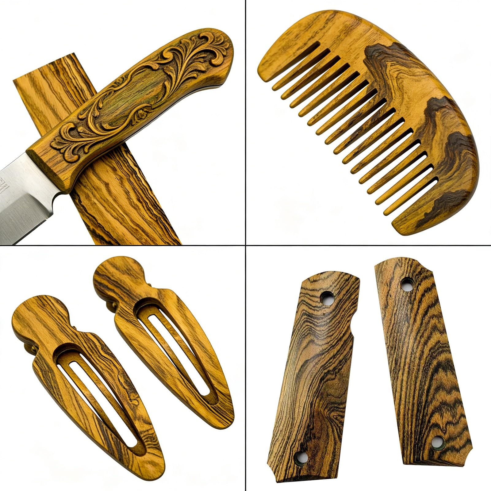 Messergriff Waage 2er-Pack Holz-Messergriffmaterial, DIY-Schalen Aus Natürlichem Hartholz Für Heimwerkerhandwerk Und Individuelle Messergriffe(120X40X30MM)