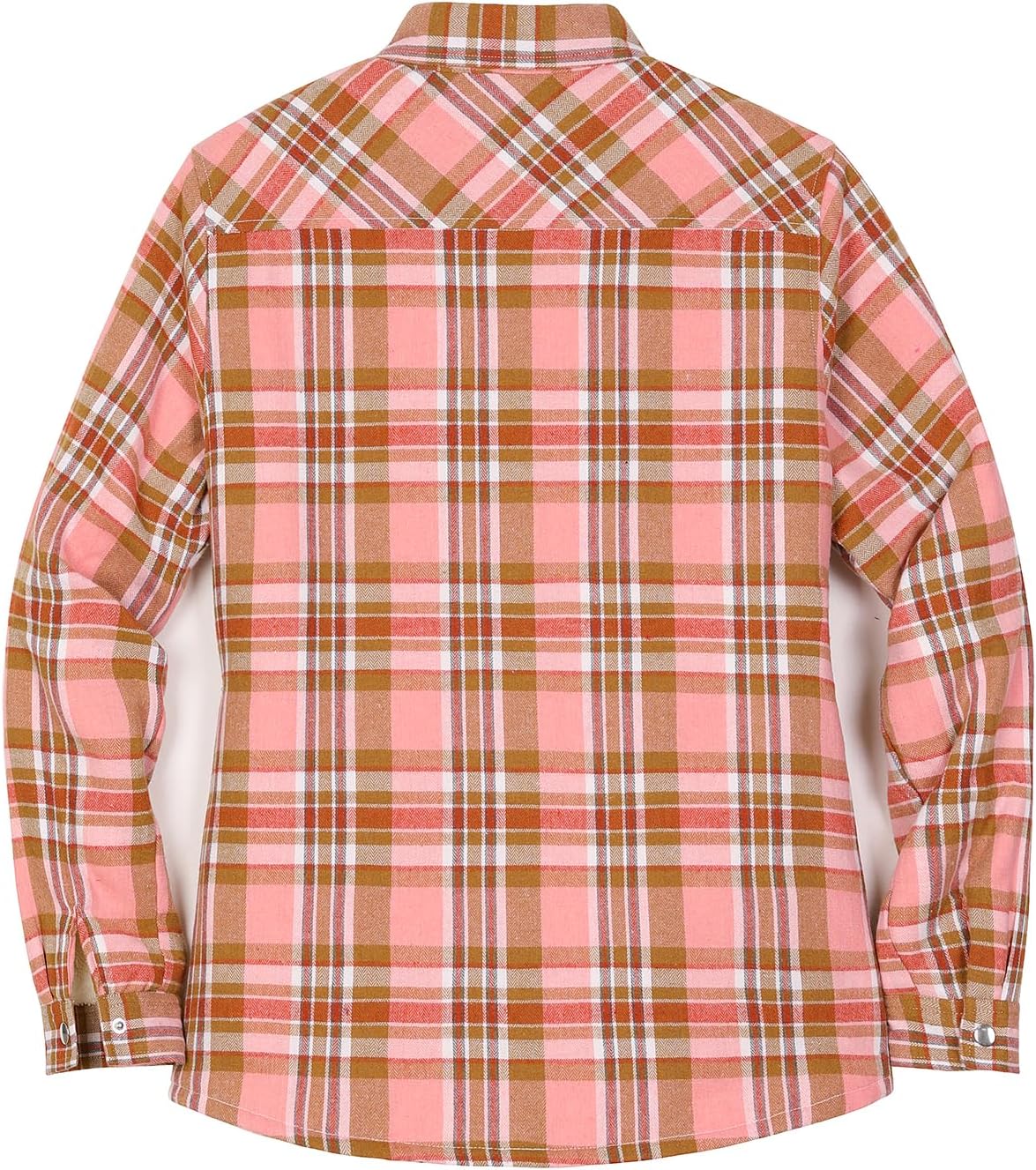 ZENTHACE Women's Flannel Shirt Jacket, Sherpa-Lined Plaid Shacket Jackets, Snap Button Down Outdoor Shirt - Image 2