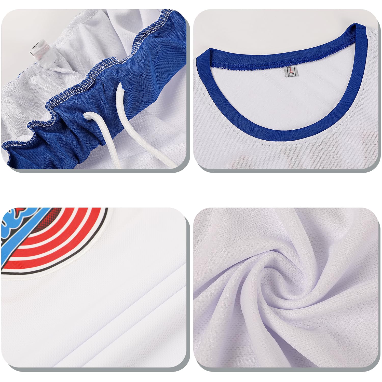 DORISUBE Disfraz de Lola #10 para mujer, disfraz de película espacial para Halloween, camiseta de animadora y pantalones cortos, con 4 accesorios XS-XXL