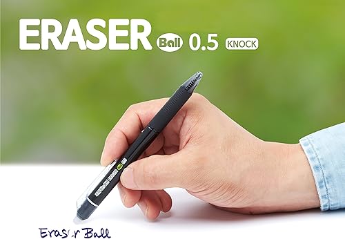 Miniatura 2 de ERASER BALL Clicker - Bolígrafos de gel borrables de 0.020 in, punta fina, tinta negra, paquete de 10