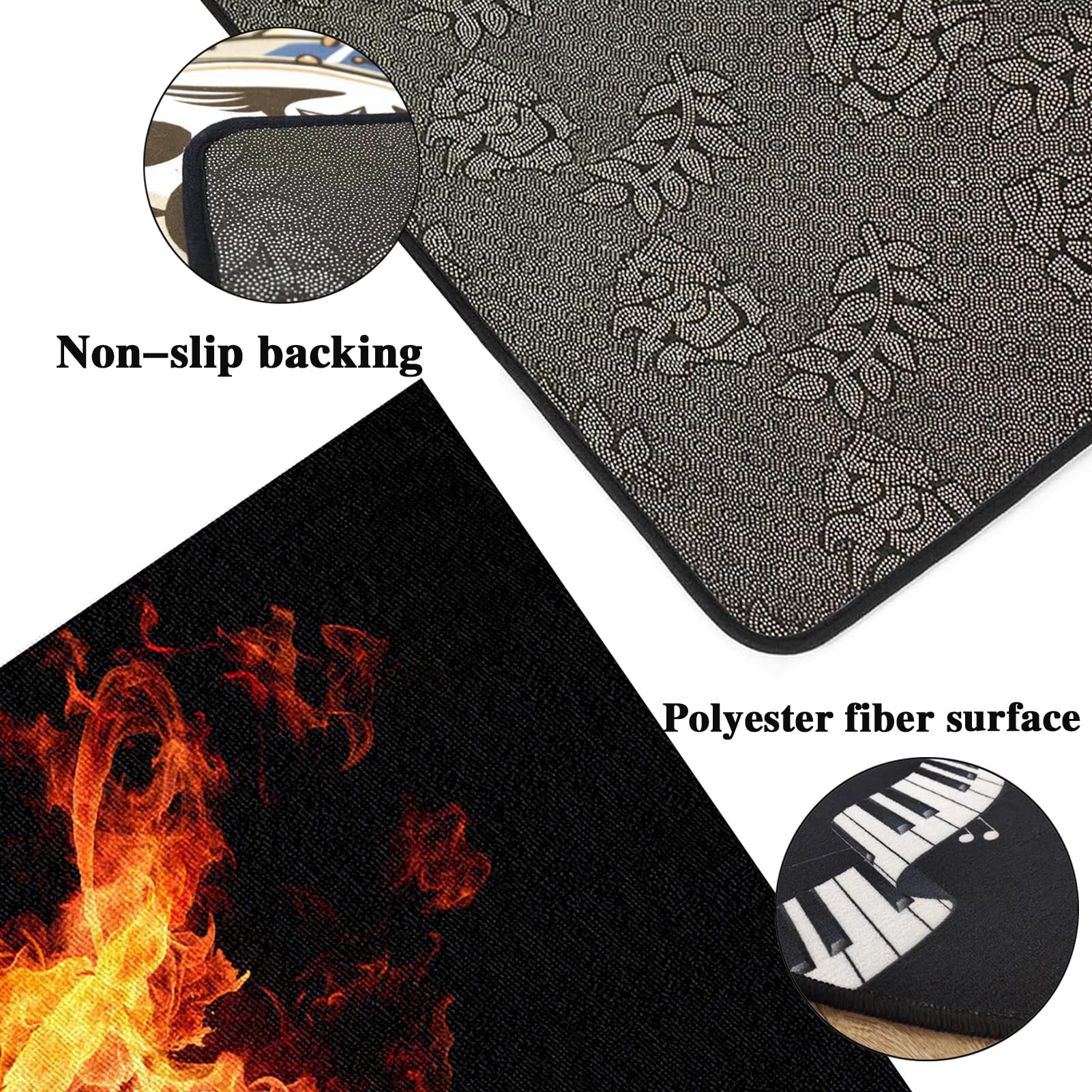 Tapis de Batterie Acoustique Insonorisant | Tapis pour Batterie et Percussions | Tapis de Tambour | Tapis pour Batterie Electronique | Anti Bruit Tapis de Batterie | Tambour Tapis 120 x 80 cm