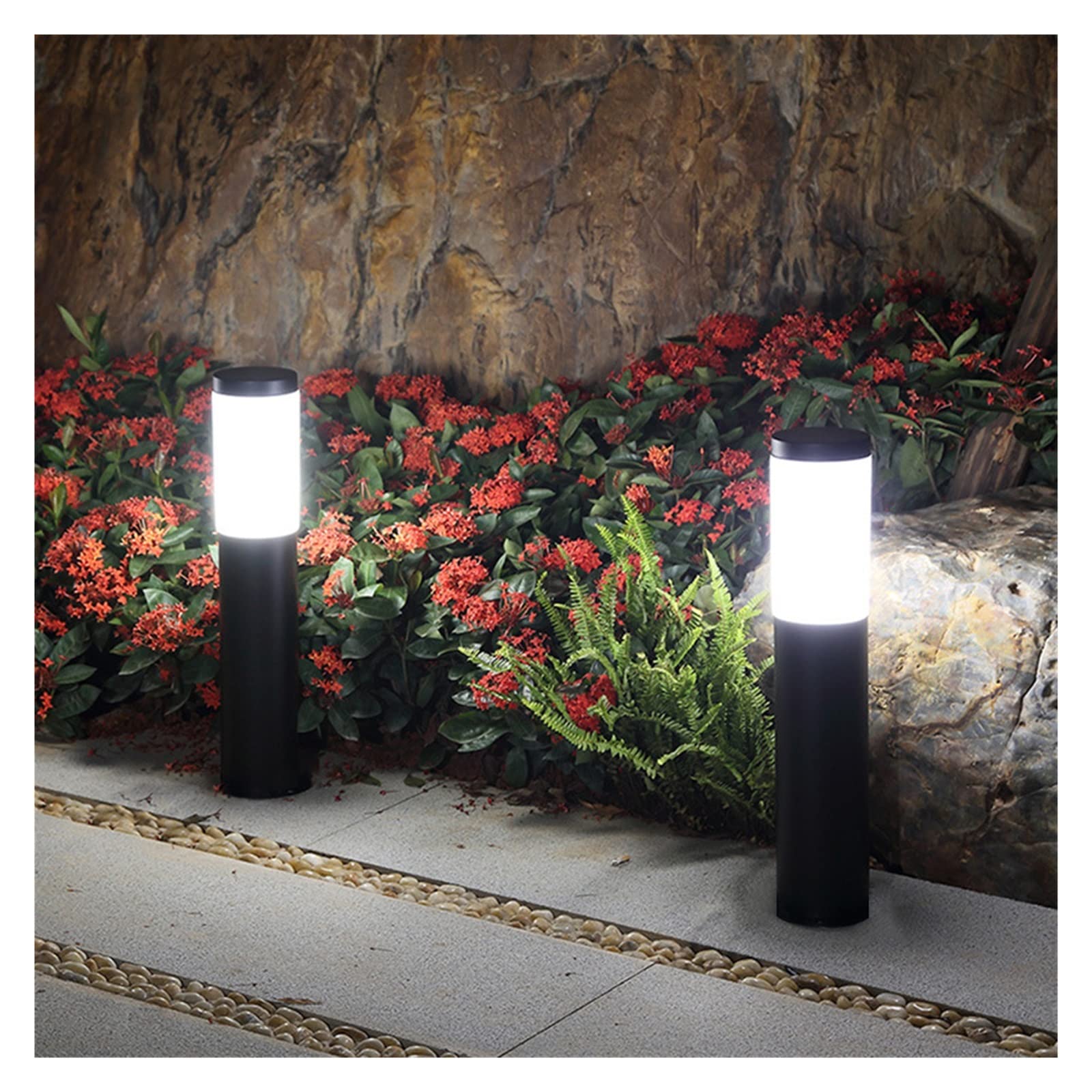 Lampy solarne do ogrodu zewnętrznego Pathway Light Ogród słoneczny Zewnętrzny Wodoodporny krajobraz ze stali nierdzewnej Inteligentny trawnik na podwórku Lampa uliczna Światła Lampa IP65 Dekoracja Na