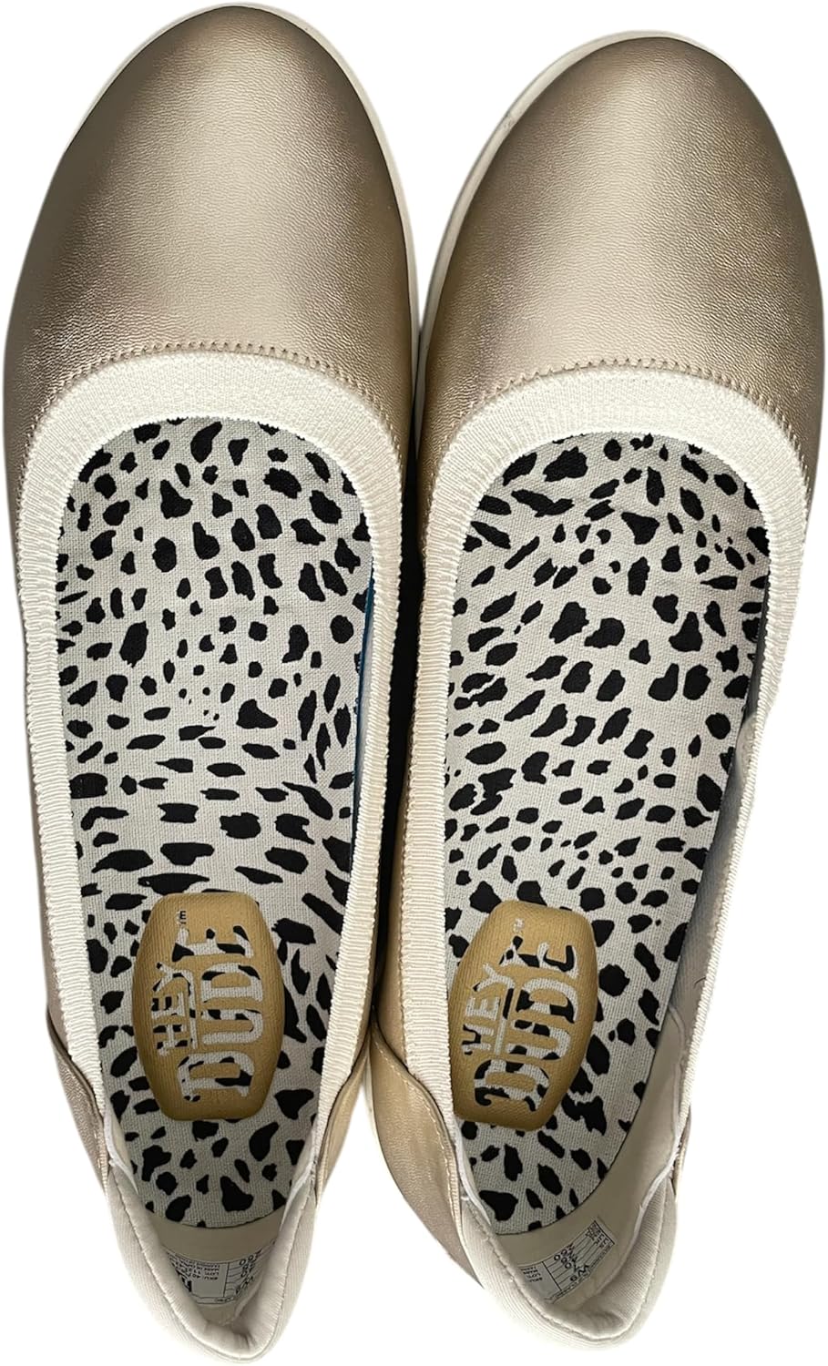 HEYDUDE Women's Savannah Slip Classic Gold Metallic Size 5 | Women's Shoes | Women Slip-on Shoes | Comfortable & Light-Weight