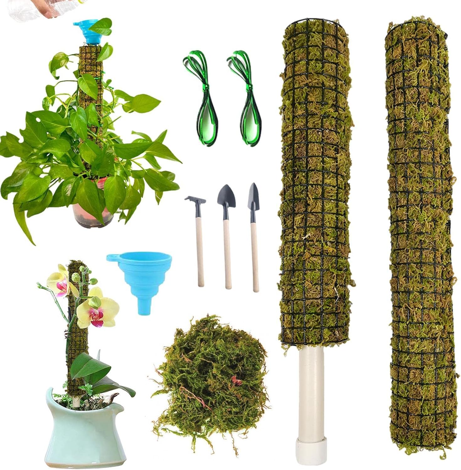 Monstera Moss Pole Stackable Self Watering Moss Stick Indoor Plant