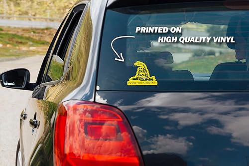 Don't Tread On Me Vinyl Sticker Decal - 5 Inches - for Car Truck SUV Van Window Bumper Wall Laptop Tablet Cup Tumbler and Any Smooth Surface