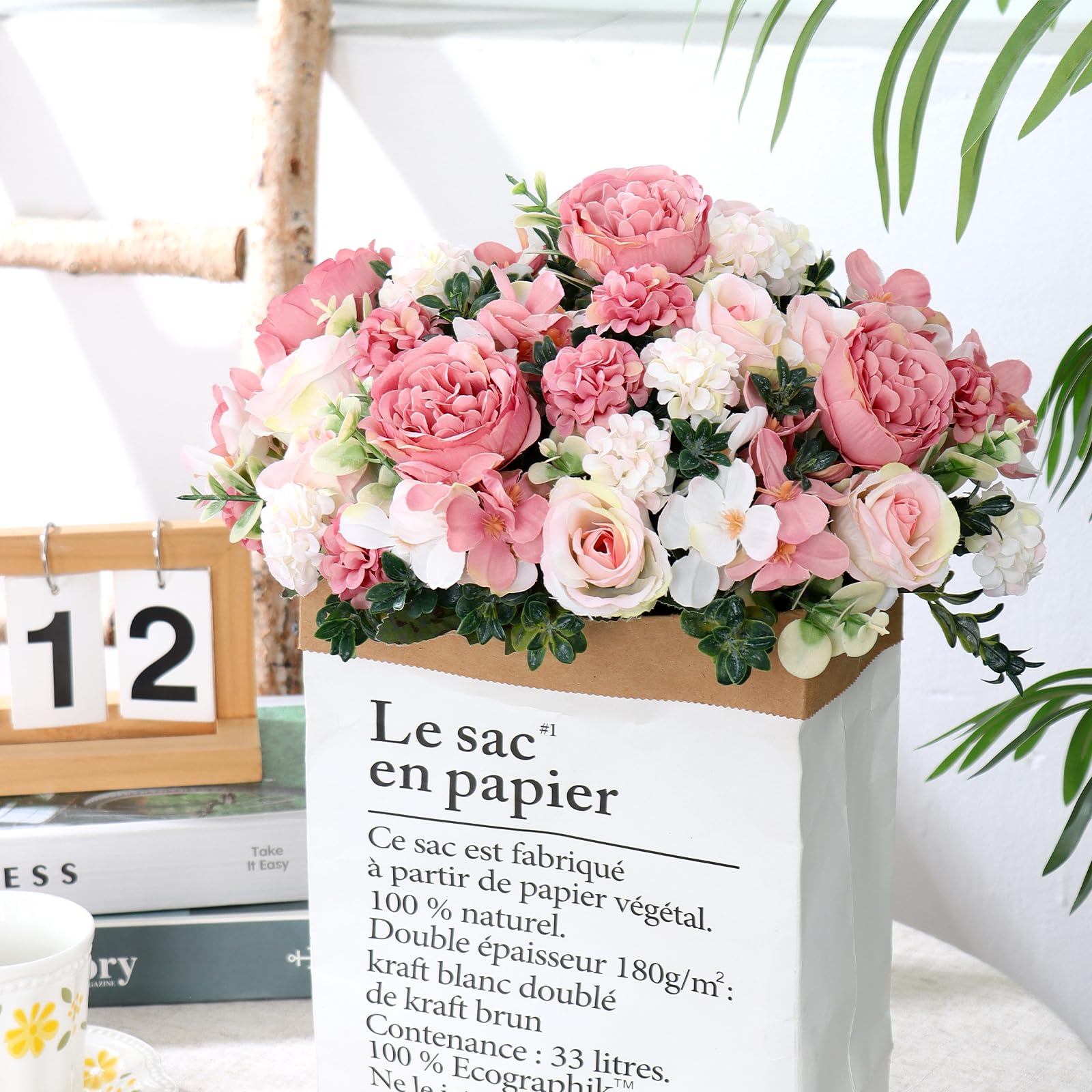 Bouquet Di Peonie Artificiali Lilla E Champagne: Fiori Che Non Appassiscono Mai, Per Una Casa Sempre In Fiore!