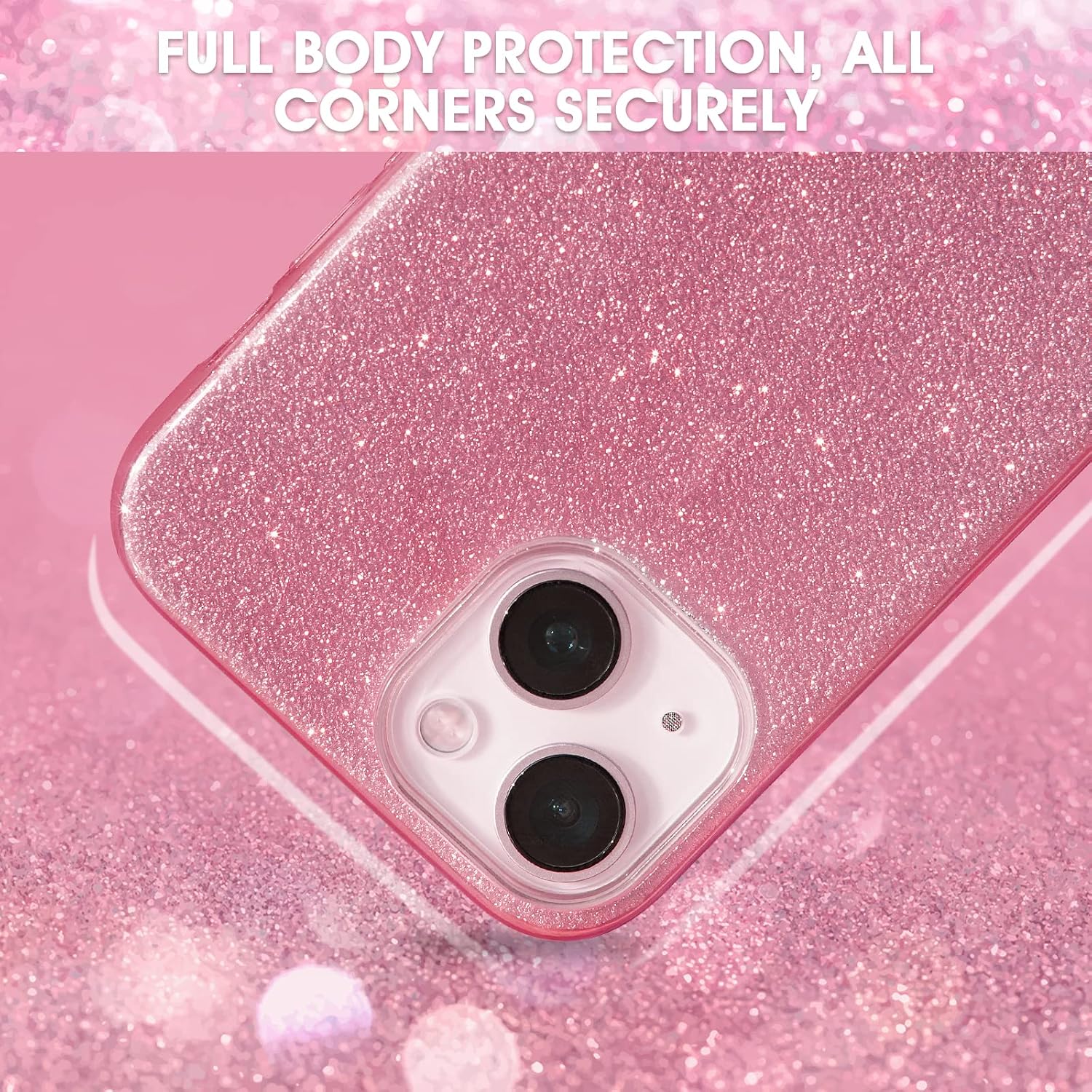 iPhone 14 ケース(2022)対応 グリッター キラキラ キラキラ キラキラ ゴム ジェル シェルケース 【FEIZHIRUNAI】 3