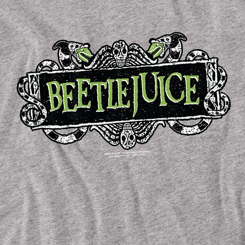 LOGOVISION Beetlejuice Movie Logo Unisex Adult T-Shirt, Athletic Heather, Medium