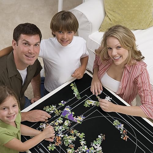 Miniatura 3 de Tapete portátil enrollable para rompecabezas con 9 hojas de pegamento, bandejas de clasificación, bomba de mano, tubo inflable y bolsa de