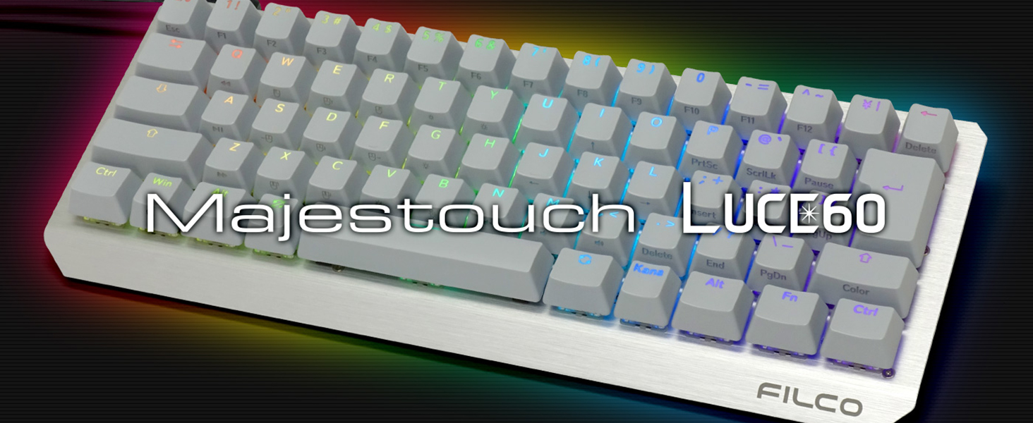 【使用少・最新モデル】FILCO Majestouch Luce60（静音赤軸） Amazon.co.jp: Majestouch LUCE60 日本語配列 CHERRY MX2A RGB赤