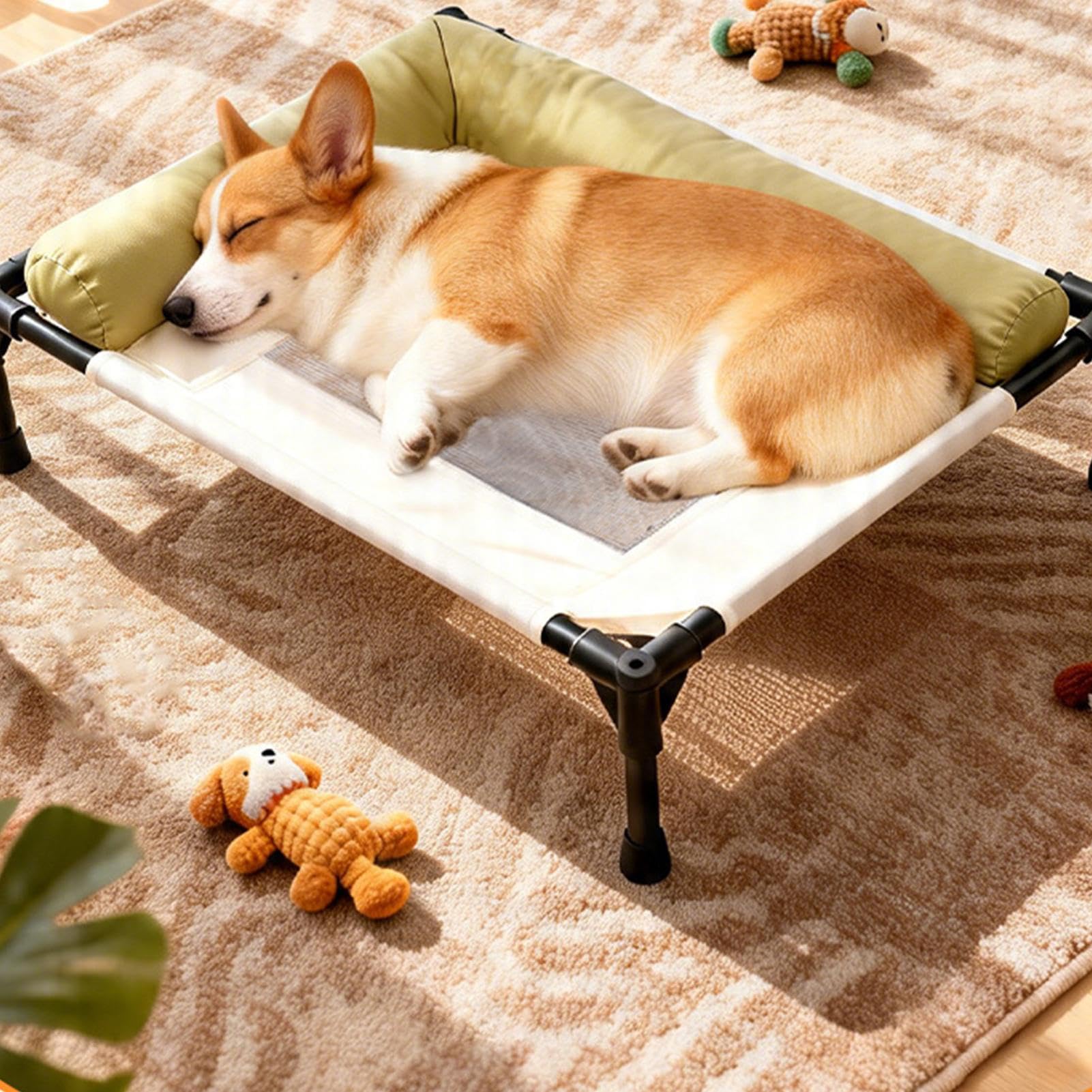 Erhöhtes Hundebett Waschbar, Kühlend, Atmungsaktiv | Outdoor Kühlende Hundeliege Bett Für Katzen Welpen, Auf Terrasse, Rasen, , Camping, Boden, Zu Hause, Am Bett, Auf Dem