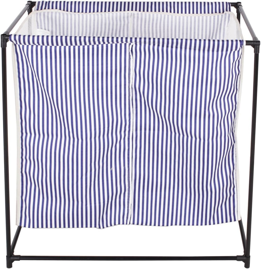 StorageIdeas Double Laundry Hamper Dividers, HeavyDuty 2 Laundry Sorter with stripe bag