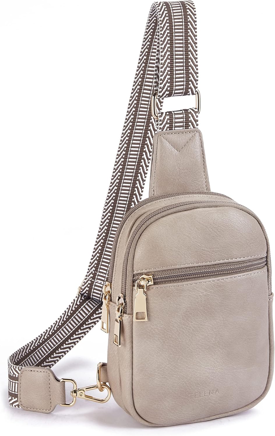 Telena Small Sling Bag for Women Vegan Leather Fashionable Fanny Pack Crossbody Bags for Women for Travel