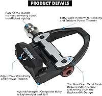 Vista 3 de Tacos para pedales de bicicleta de carretera de Thinvik para Shimano SPD-SL, con bloqueo para zapatos del sistema Shimano SH10 SH11 SH12