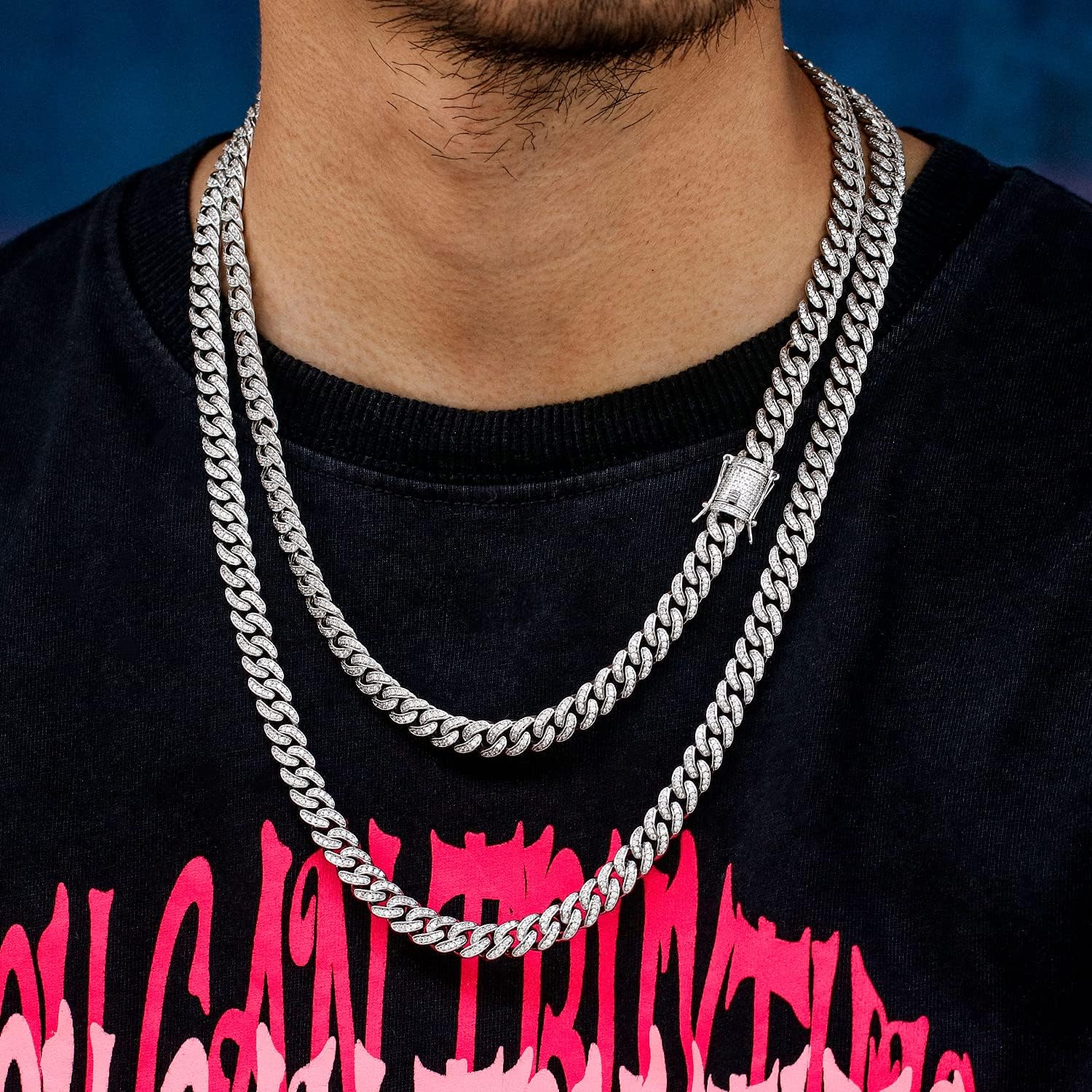 8mm Cuban Link Chain for Men Iced Out Miami Cuban Necklace/Bracelet 14K Gold White Gold plated 5A+ Zicron Luxury Bling Diamond Hip Hop Jewelry For Men Women - Image 6