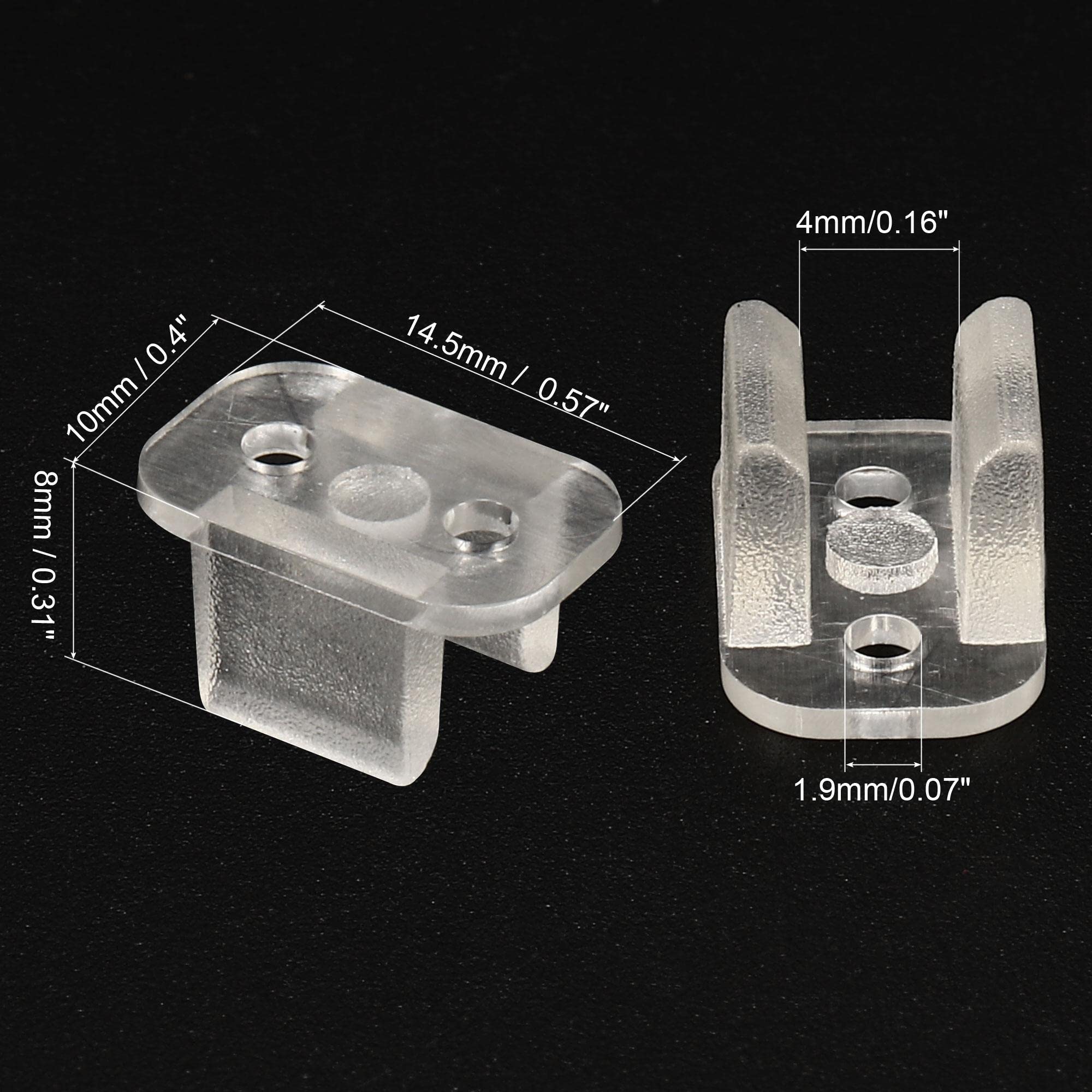 LED Neón Montaje Clips, Fijación Abrazaderas Soporte Ajuste 8mm