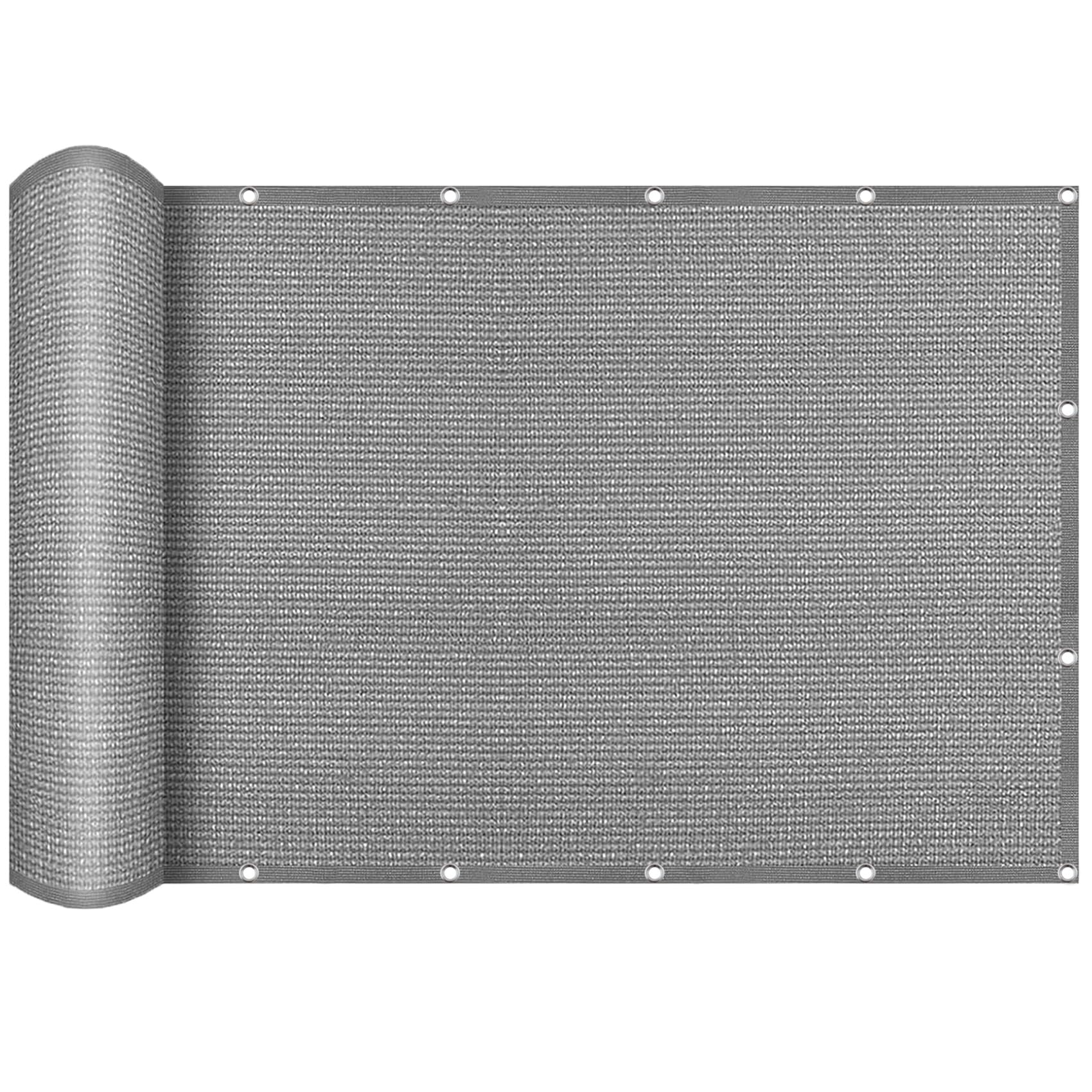 Toile ombrage exterieur 260x340 cm gris clair en filet HDPE respirant