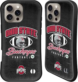 Head Case Designs Officially Licensed Ohio State University Vintage Football Graphics Hybrid Case Compatible with Apple iPhone 16 Pro Max
