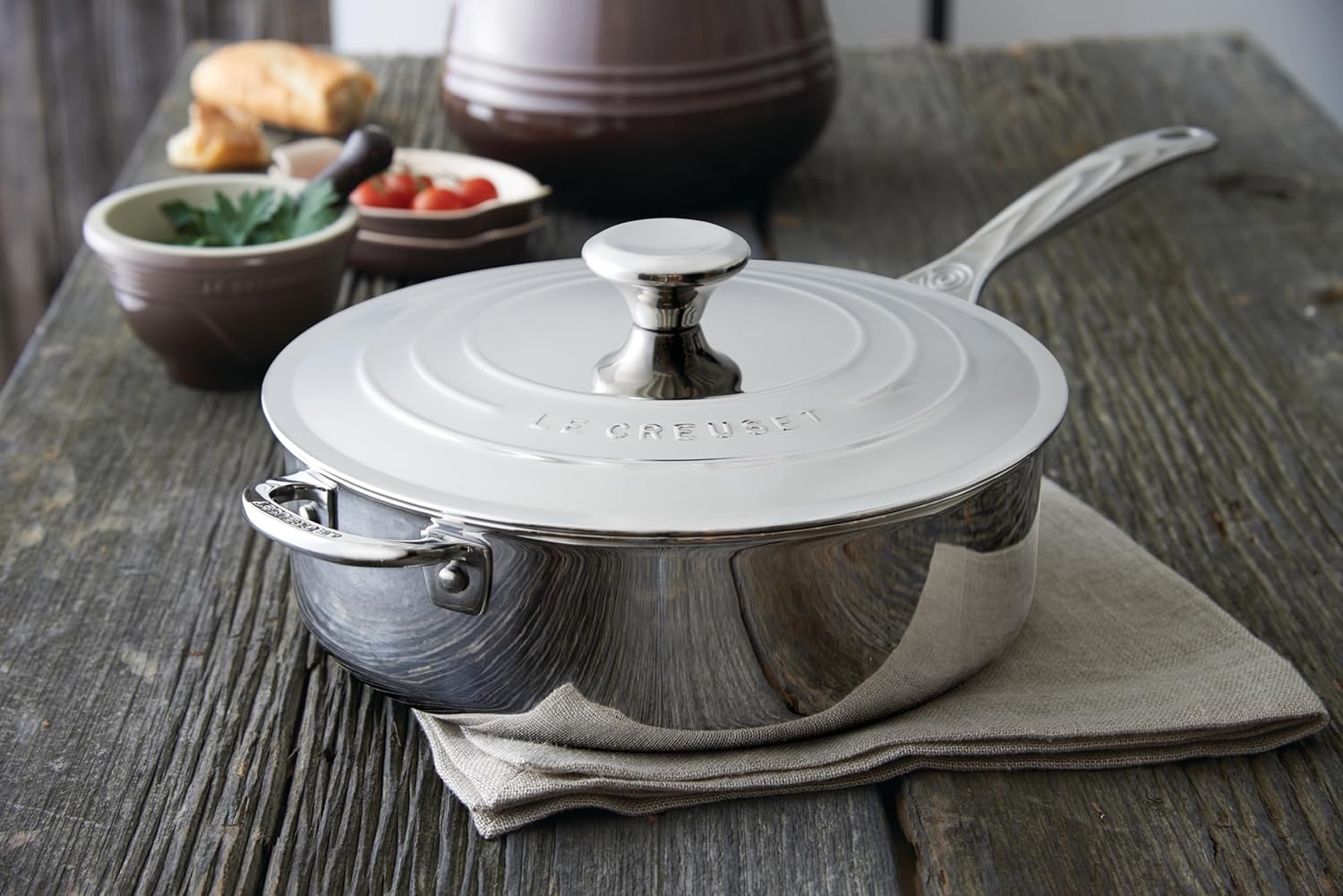 Le Creuset Tri-Ply Stainless Steel Saute Pan, 3 qt. - Image 4