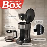 Gourmia 12-Cup One-Touch Drip Coffee Maker – Auto Keep Warm, Pause & Serve, EZ-View Water Window, Stainless Steel Design – Home & Office Electric Coffee Machine