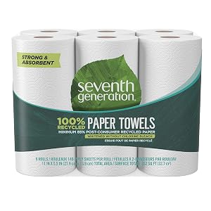 Seventh Generation 100 Recycled Paper Towels 2 Ply 140 Sheets 6 Rolls