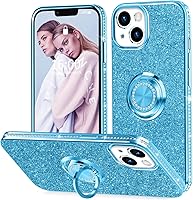 Vista 15 de Thomo Funda compatible con iPhone 13 Pro Max, [Bling Kickstand] Bonita funda protectora de cuerpo completo con diamantes para iPhone 13 Pro Max