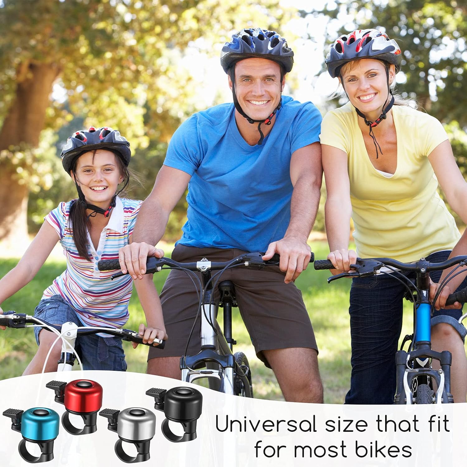 HESTYA 4 Pieces Bike Bell, Aluminum Bicycle Bell Loud Crisp Clear Bike Bell Road Mountain Bike Ring Bell with Screwdriver for Adults Kids Boys Girls : Sports & Outdoors