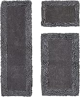 Vista 102 de Better Trends Alfombras en forma de corazón de 30 pulgadas, 100% algodón, suave, antideslizante, lavables, absorbentes de agua, para la entrada