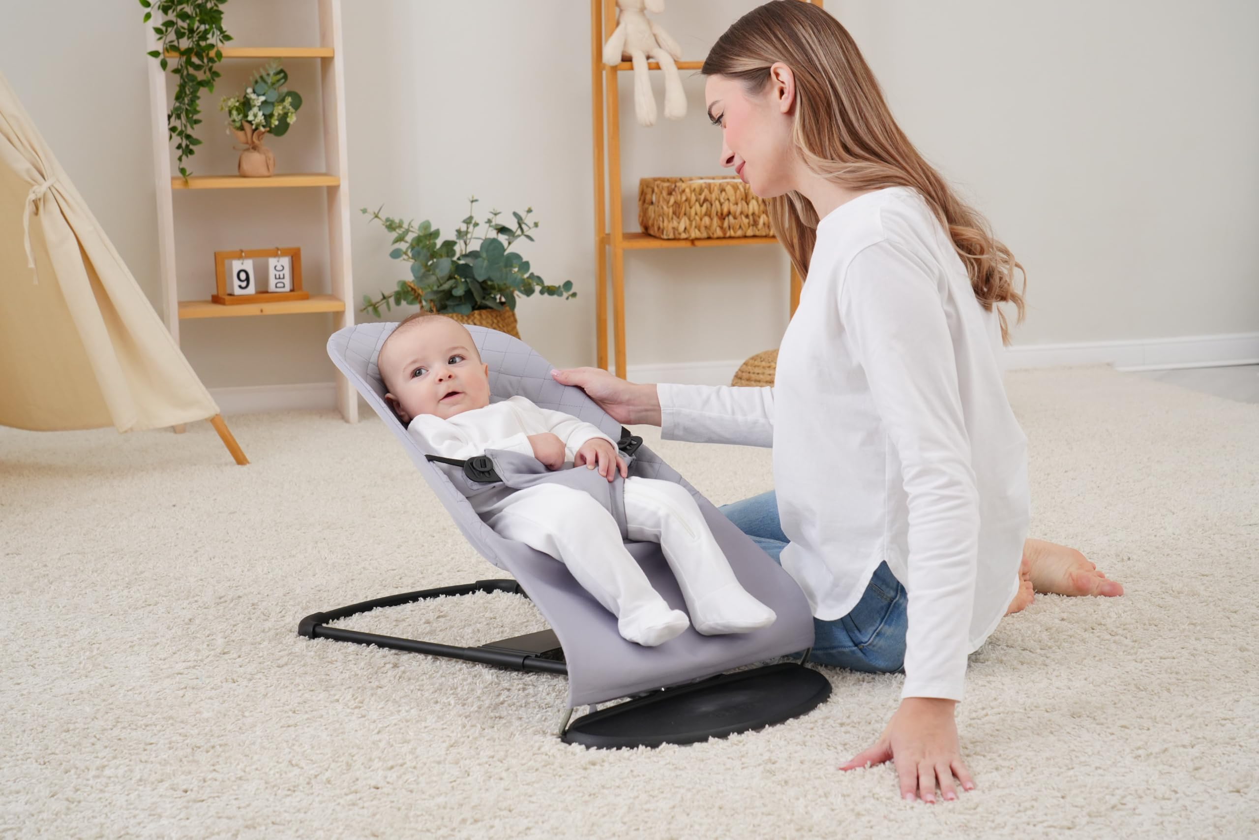 Copertura sdraietta neonati Belltop compatibile con BabyBjörn Balance Soft Bliss ipoallergenico Grigio Chiaro